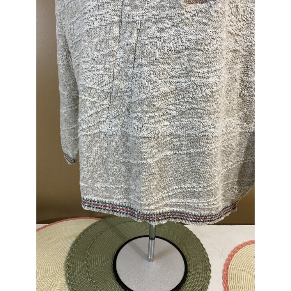 Vintage Jantzen USA Made Embroidered Bird/ House Women’s Woven Sweater Size L - Picture 12 of 16